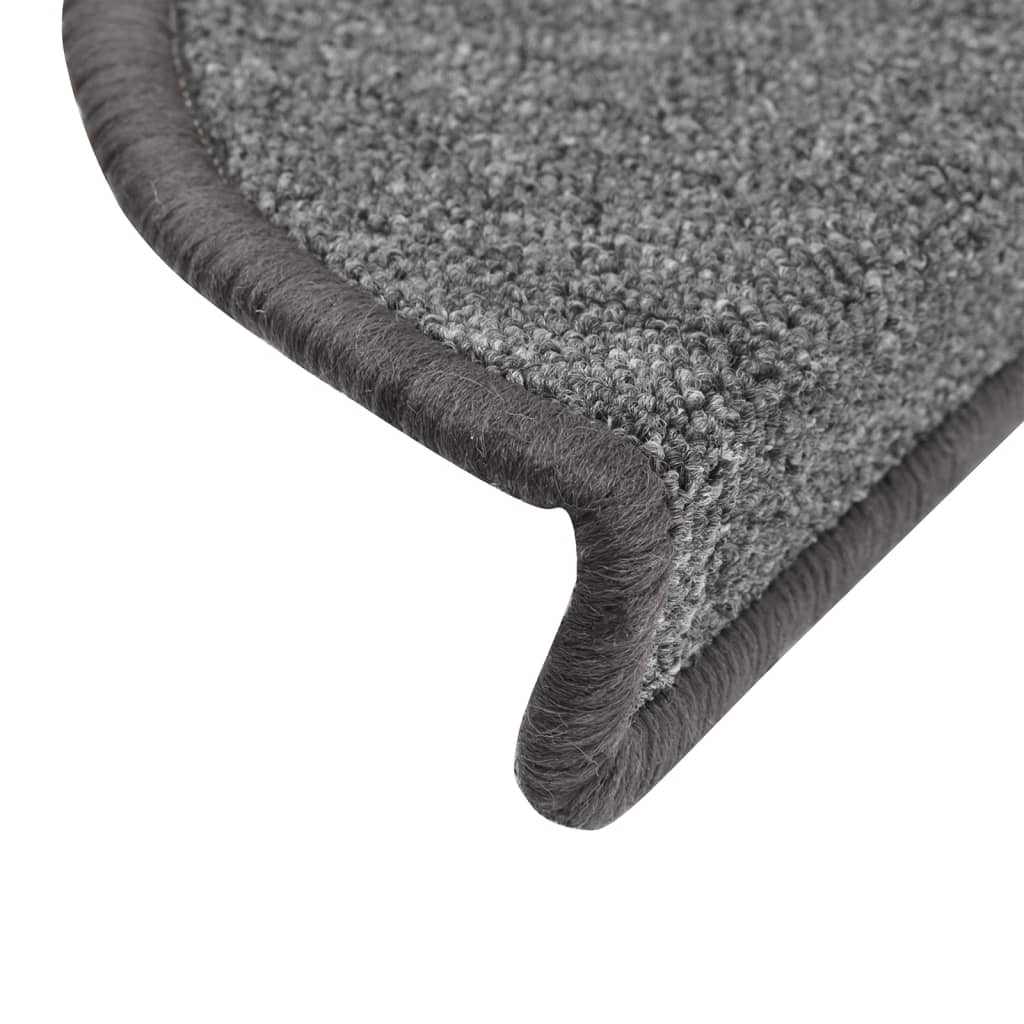 vidaXL Covorașe de scară, 10 buc., gri închis, 56x17x3 cm vidaXL Covorașe de scară, 10 buc., gri închis, 56x17x3 cm