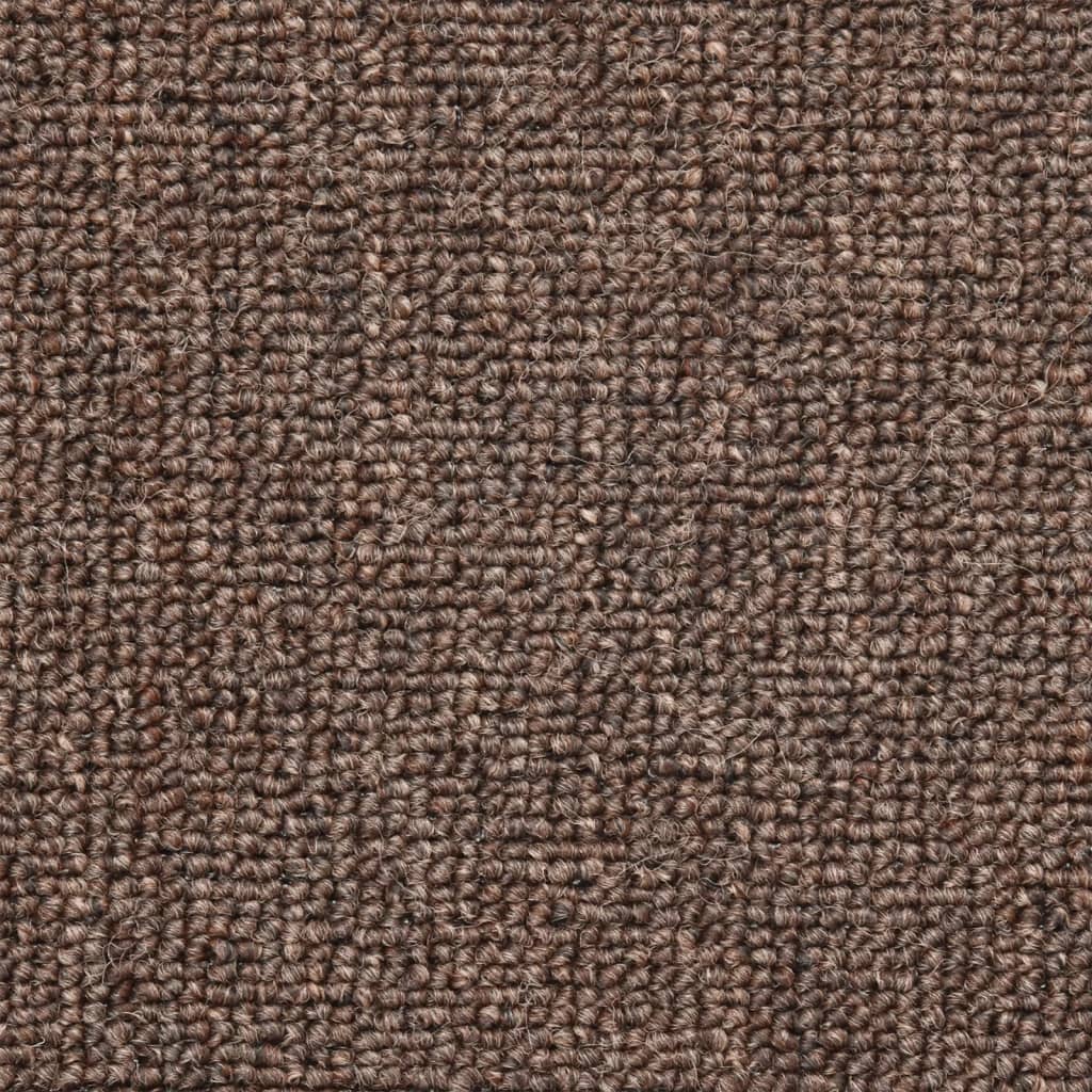 vidaXL Covorașe scări, 10 buc., 56x17x3 cm, maro cafea, semirotunde