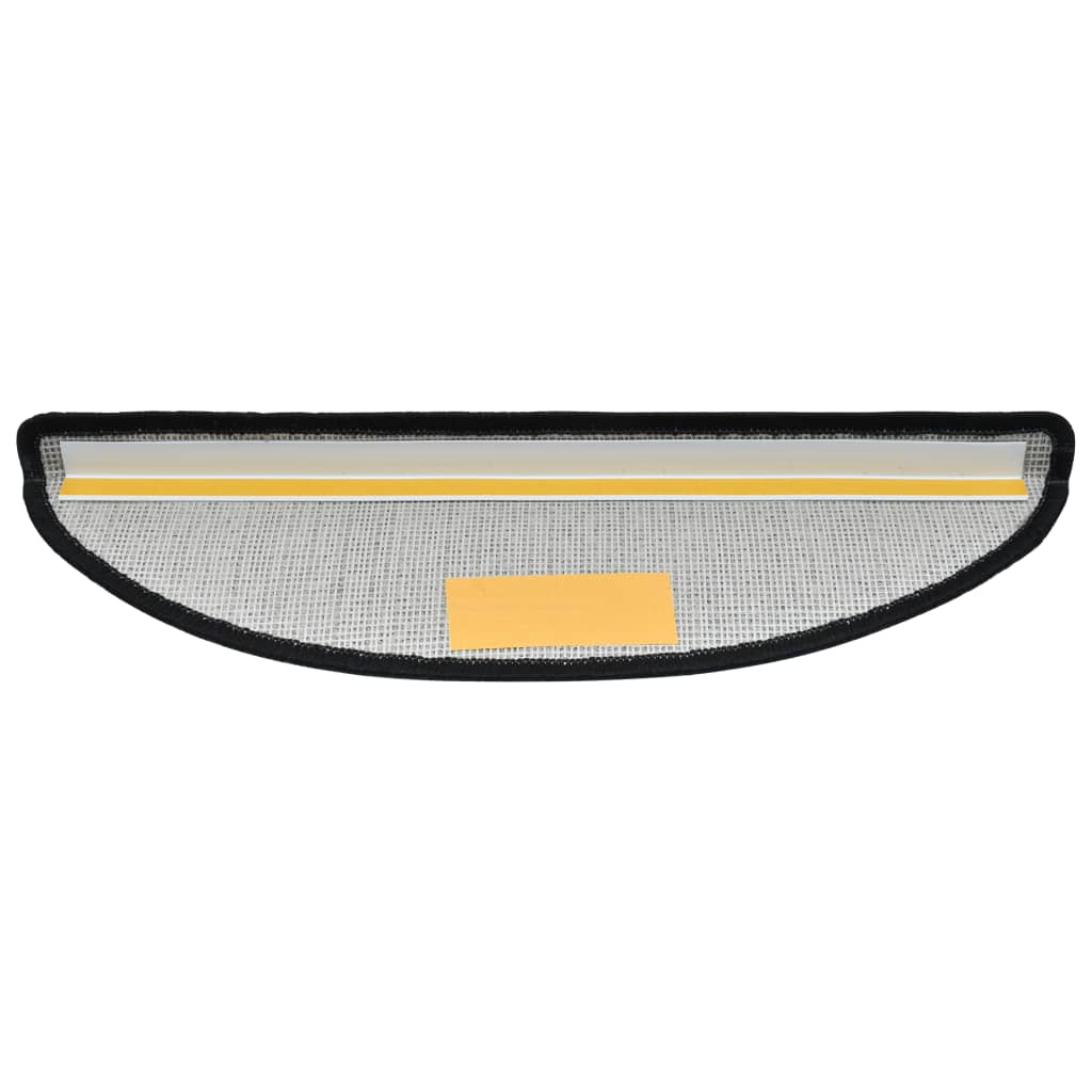 vidaXL Covorașe pentru scări, 10 buc., 65x24x4 cm, gri închis, semirotunde, mari