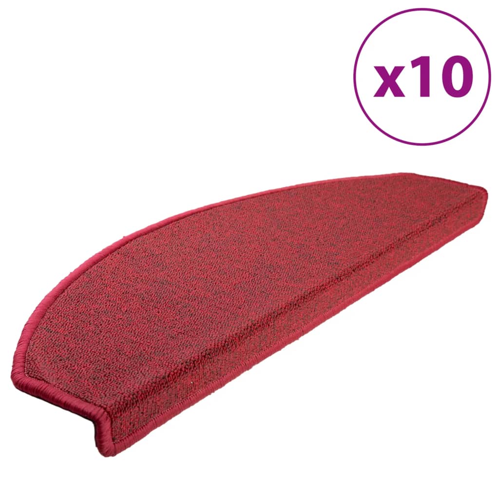 vidaXL Covorașe de scară, 10 buc., roșu bordo, 65x24x4 cm vidaXL Covorașe de scară, 10 buc., roșu bordo, 65x24x4 cm