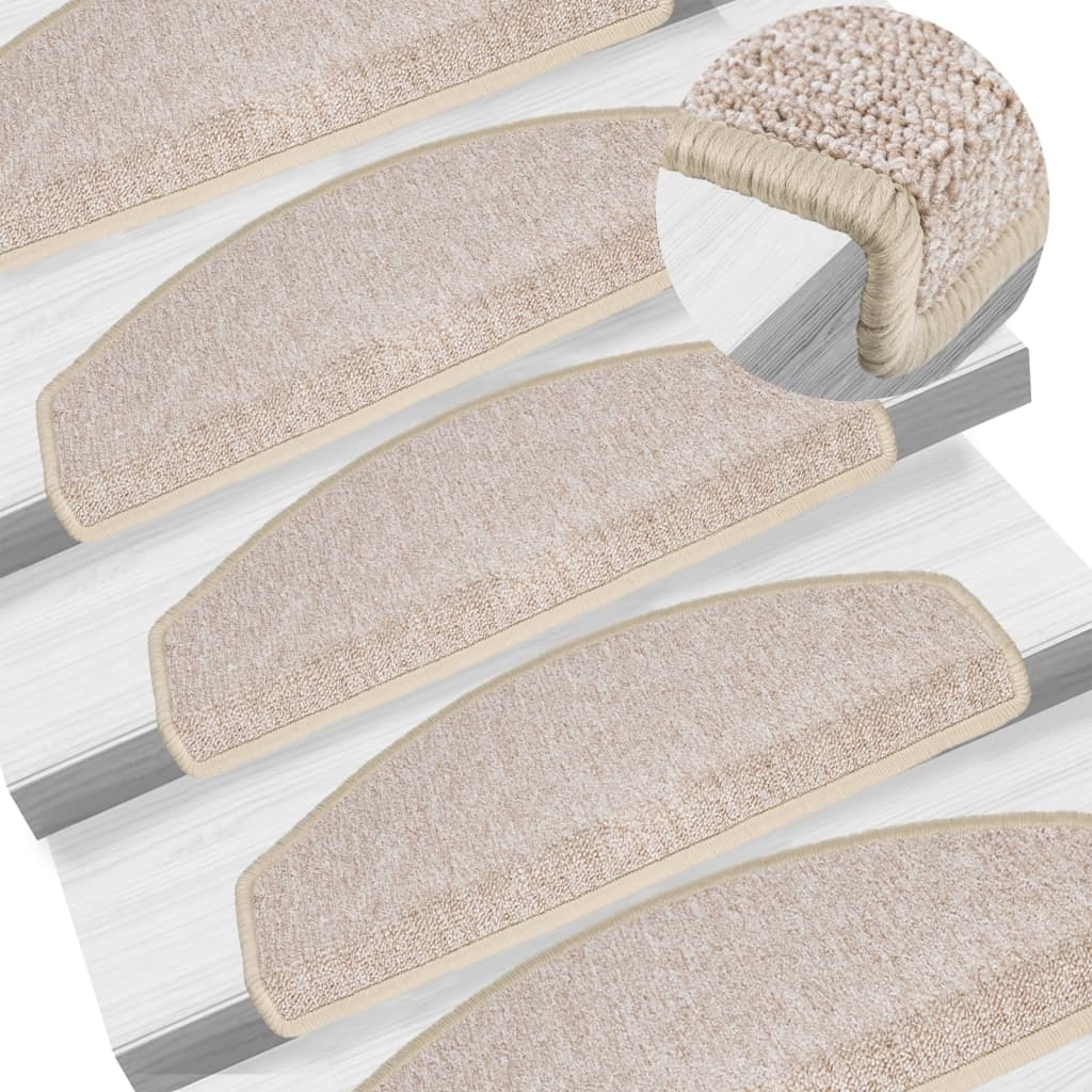 vidaXL Covorașe de scară, 10 buc., gri taupe, 65x24x4 cm vidaXL Covorașe de scară, 10 buc., gri taupe, 65x24x4 cm