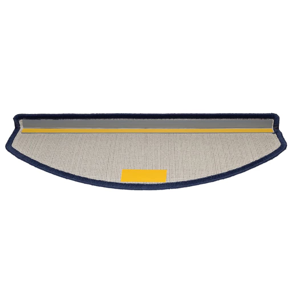 vidaXL Covorașe pentru scări, 10 buc., 65x24x4 cm, albastru, semirotunde, mari