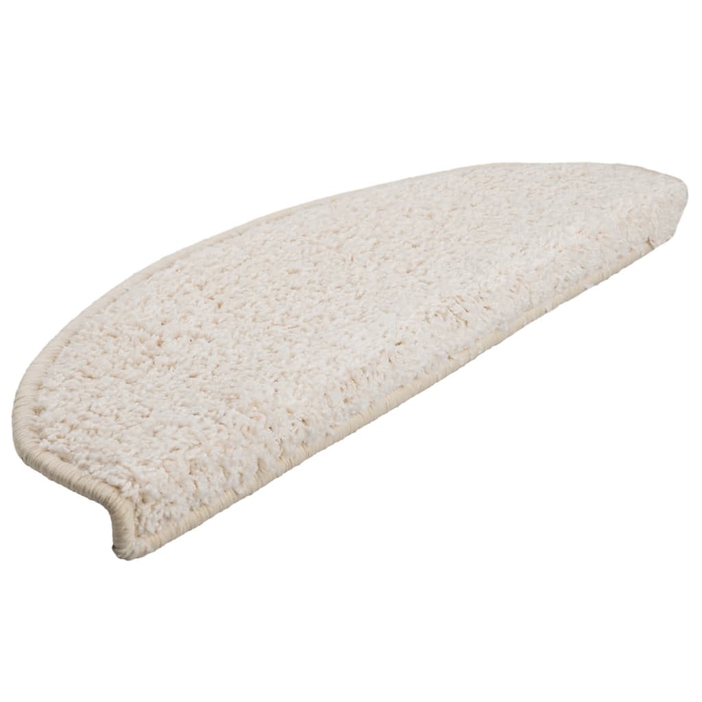 vidaXL Covorașe de scară, 10 buc.,alb, 65x21x4 cm vidaXL Covorașe de scară, 10 buc.,alb, 65x21x4 cm