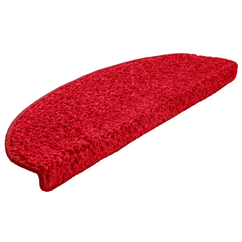 vidaXL Covorașe de scară, 10 buc.,roșu, 65x21x4 cm vidaXL Covorașe de scară, 10 buc.,roșu, 65x21x4 cm