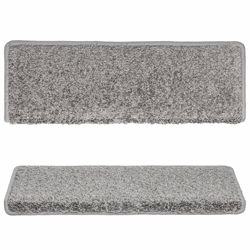vidaXL Covorașe de scară, 10 buc., gri, 65x21x4 cm vidaXL Covorașe de scară, 10 buc., gri, 65x21x4 cm