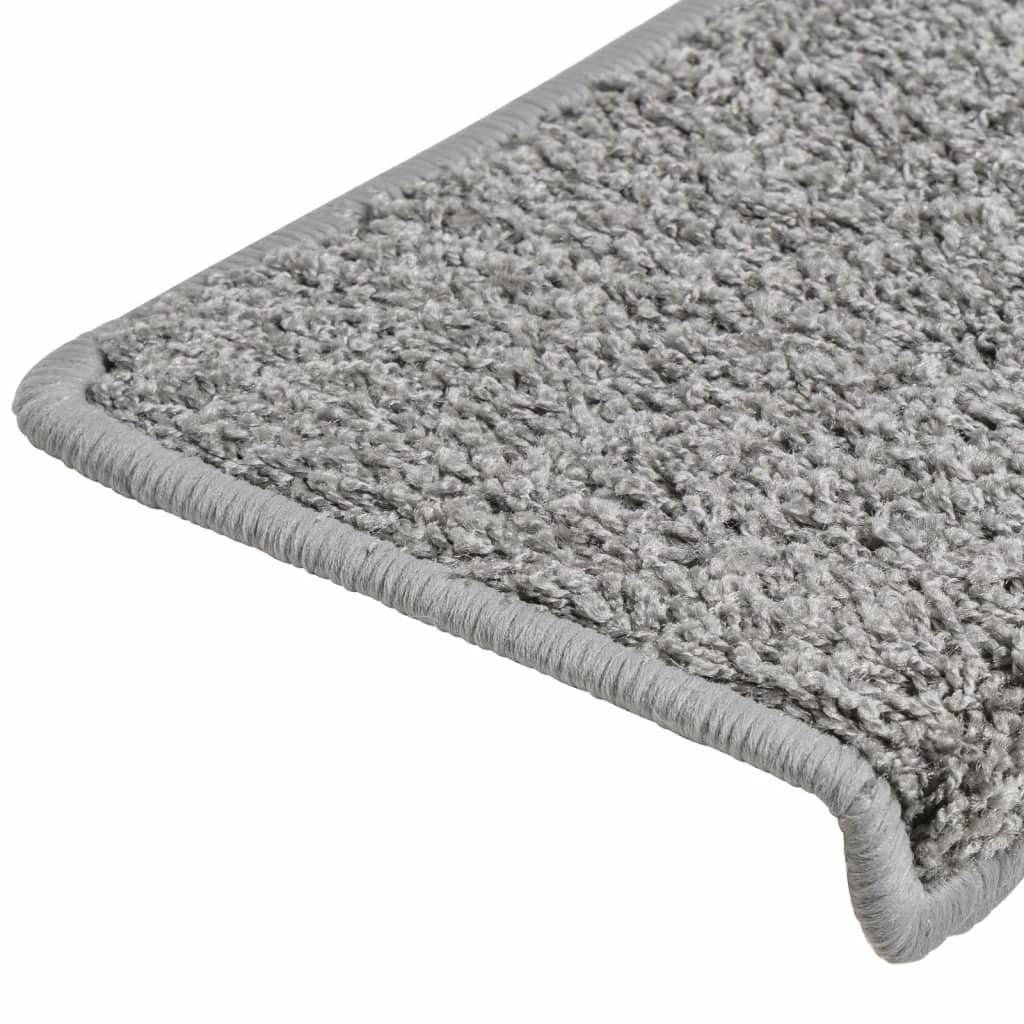 vidaXL Covorașe de scară, 10 buc., gri, 65x21x4 cm vidaXL Covorașe de scară, 10 buc., gri, 65x21x4 cm