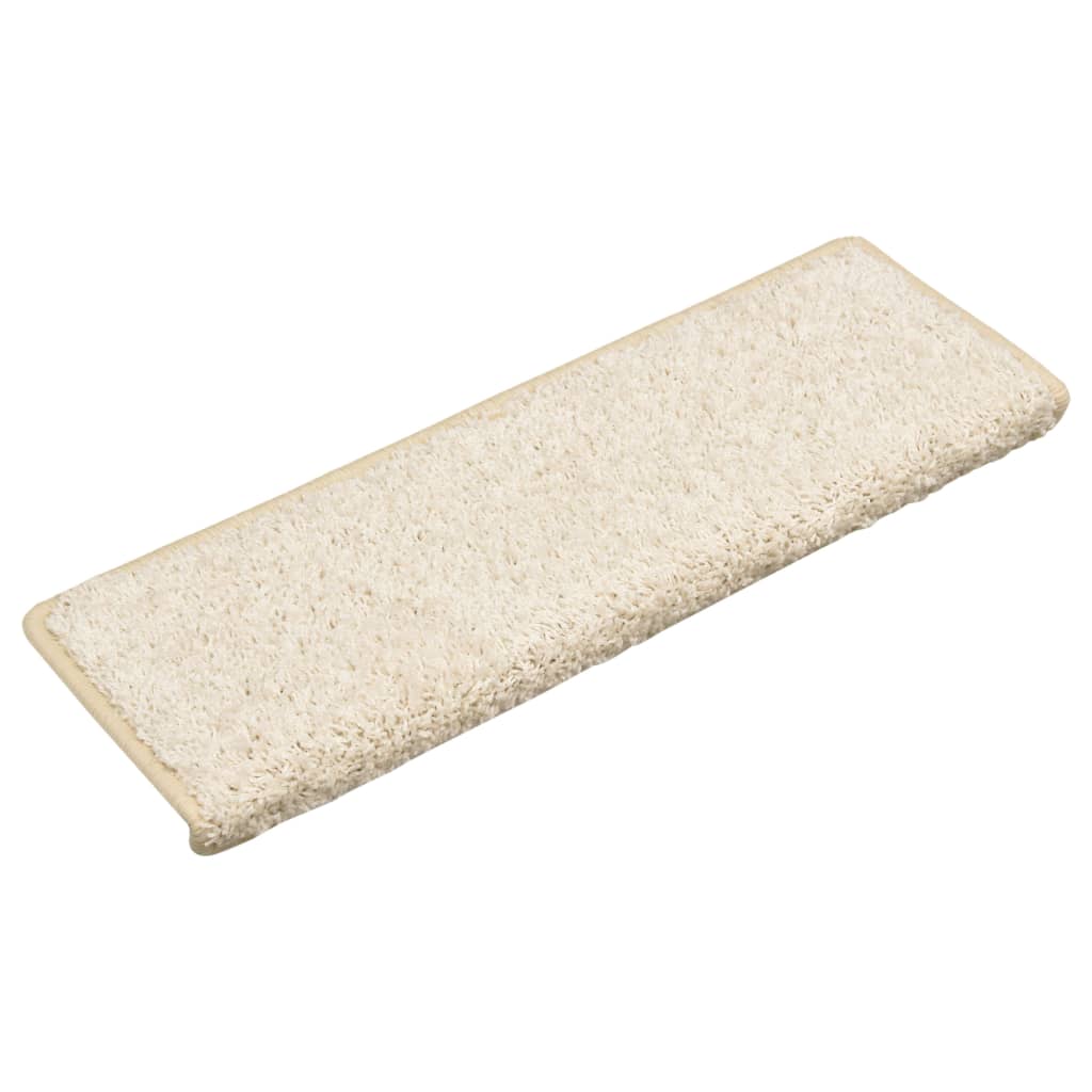 vidaXL Covorașe de scară, 10 buc.,alb, 65x21x4 cm vidaXL Covorașe de scară, 10 buc.,alb, 65x21x4 cm