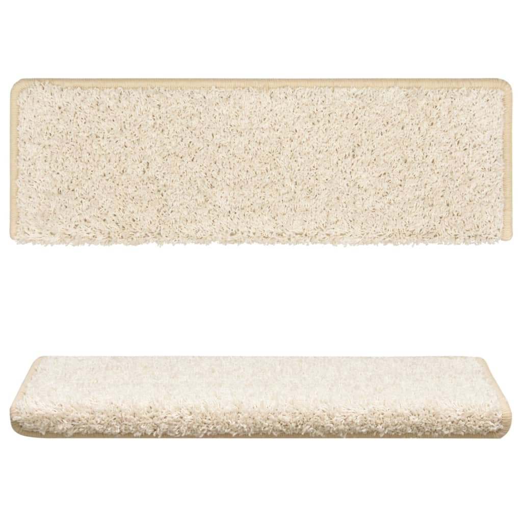vidaXL Covorașe de scară, 10 buc.,alb, 65x21x4 cm vidaXL Covorașe de scară, 10 buc.,alb, 65x21x4 cm
