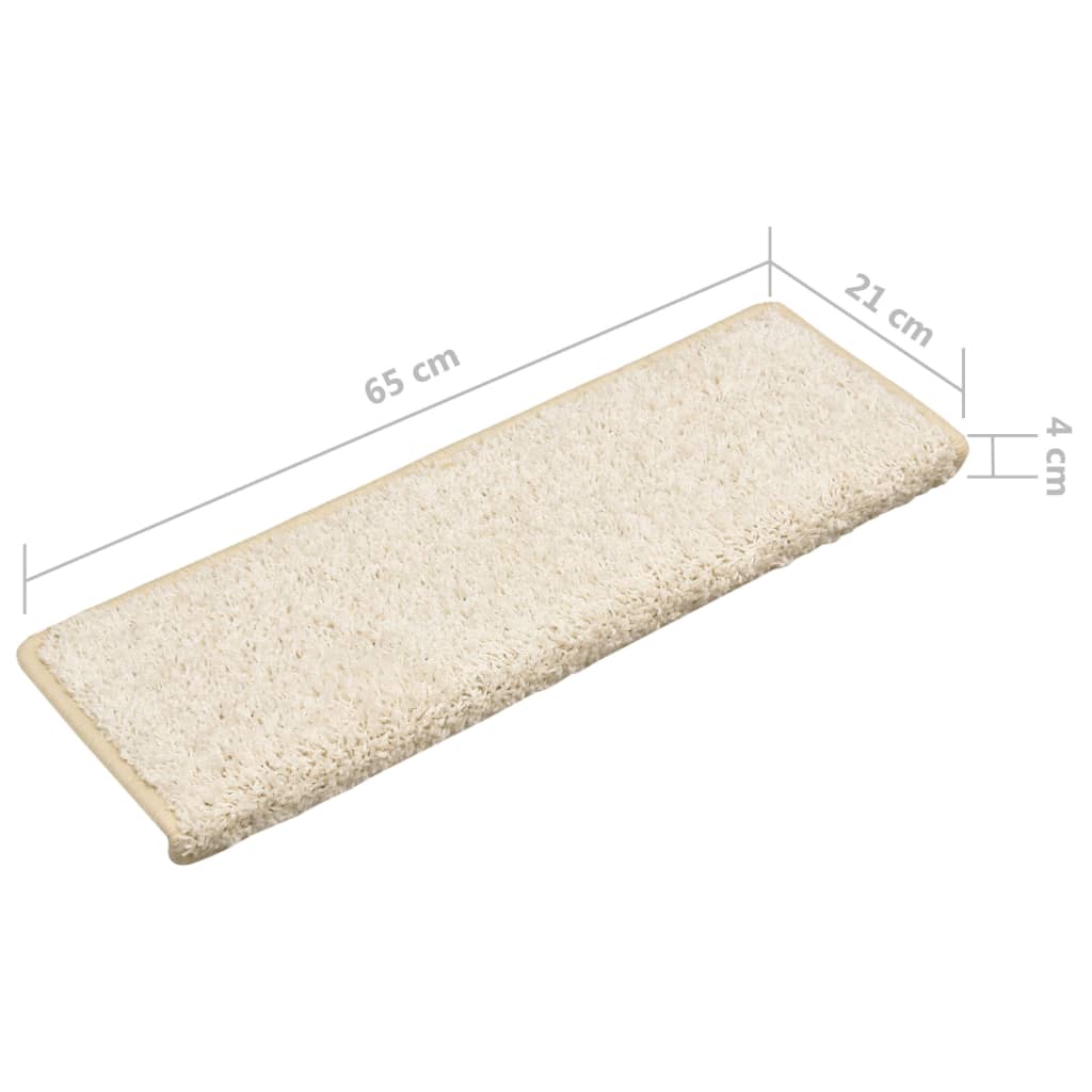 vidaXL Covorașe de scară, 10 buc.,alb, 65x21x4 cm vidaXL Covorașe de scară, 10 buc.,alb, 65x21x4 cm