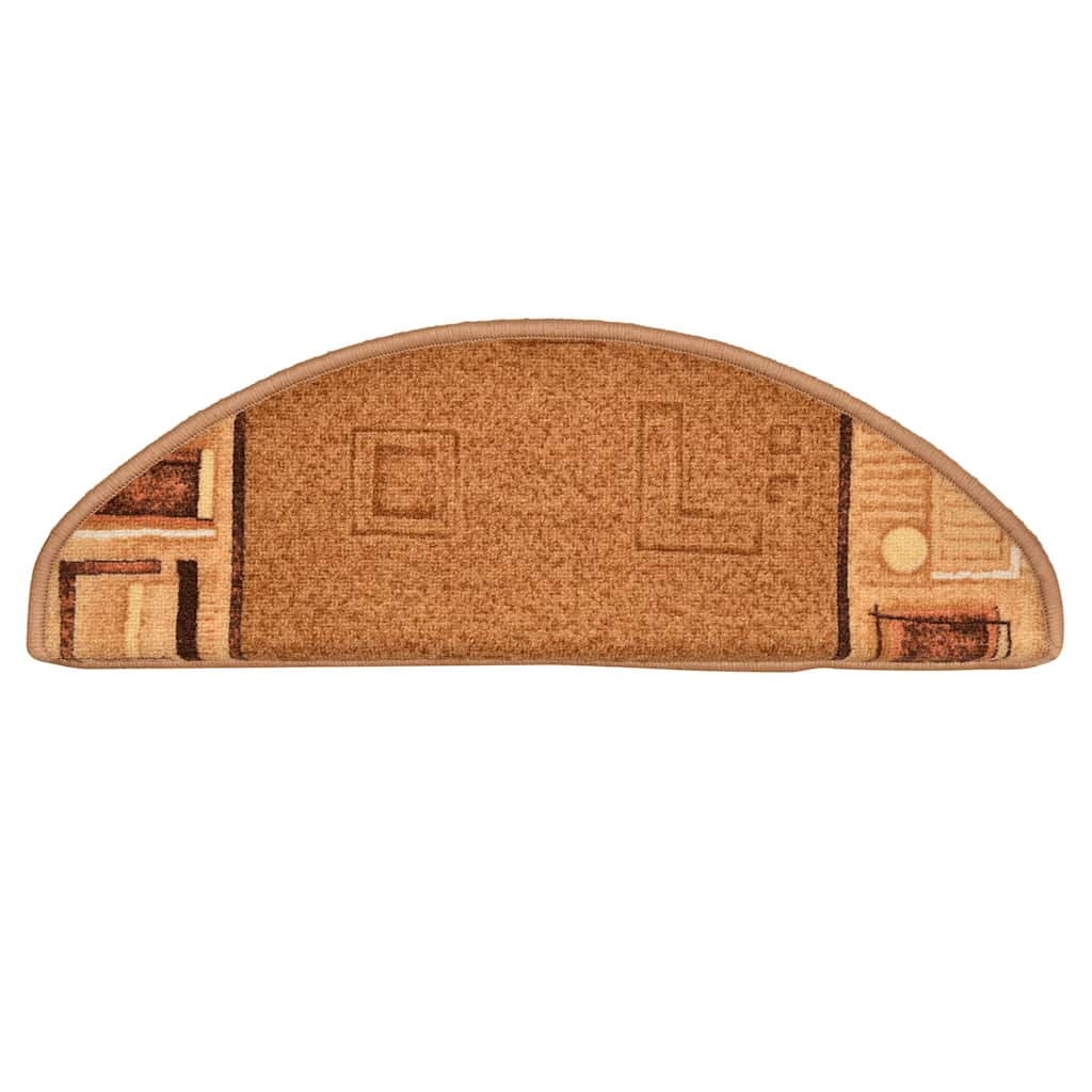 vidaXL Covorașe scări, 5 buc., bej, 65x21x4 cm, autoadeziv