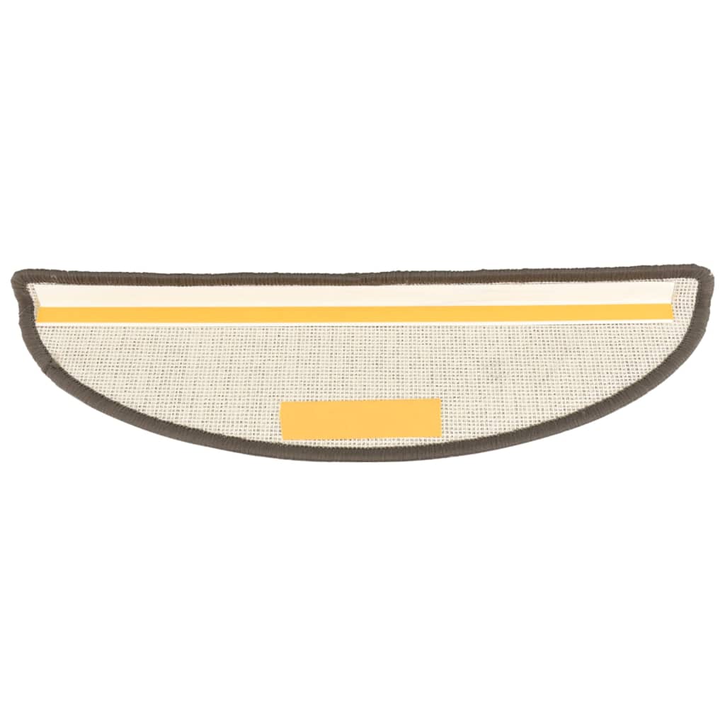 vidaXL Covorașe pentru scări, 15 buc., 56x17x3 cm, gri, semirotunde