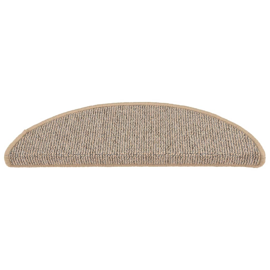 vidaXL Covorașe pentru scări, 15 buc., 56x17x3 cm, maro, semirotunde
