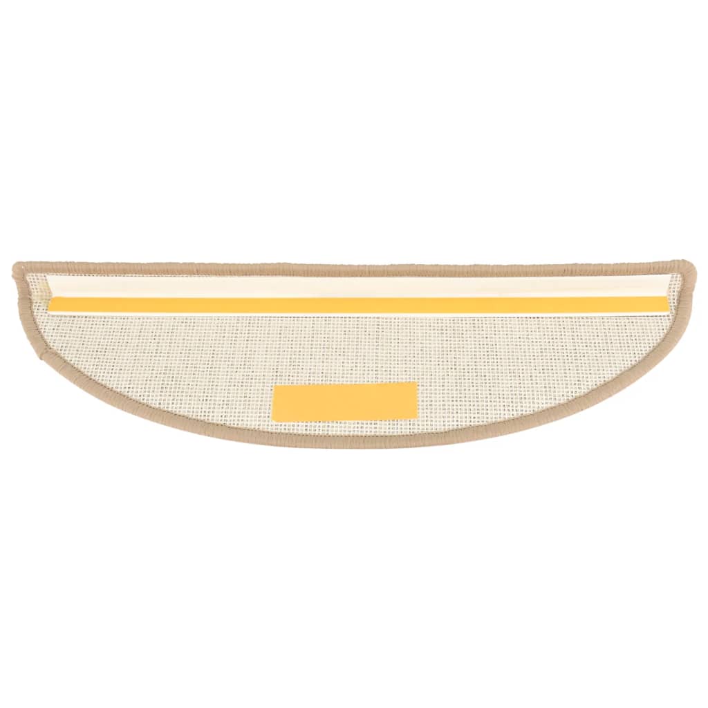 vidaXL Covorașe pentru scări, 15 buc., 56x17x3 cm, maro, semirotunde
