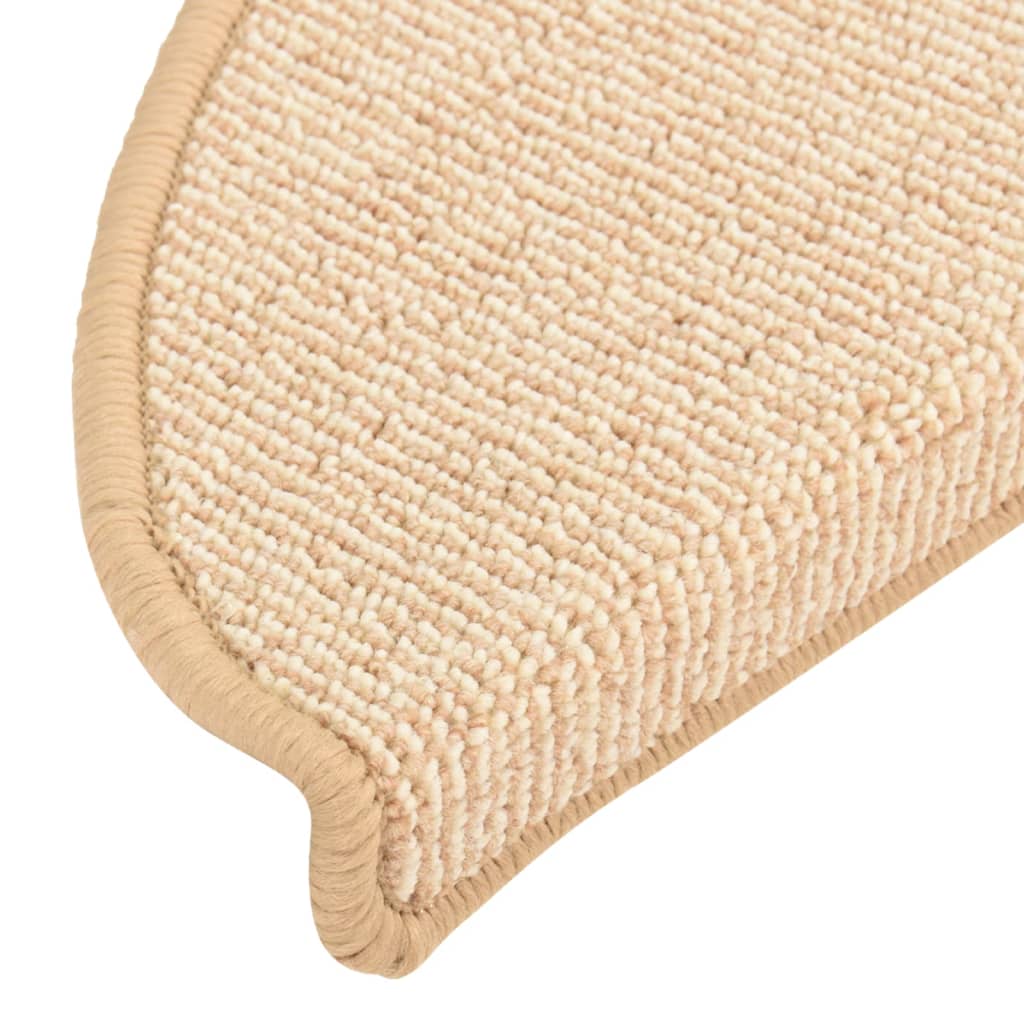 vidaXL Covorașe pentru scări, 15 buc., 56x17x3 cm, semirotunde, crem vidaXL Covorașe pentru scări, 15 buc., 56x17x3 cm, semirotunde, crem