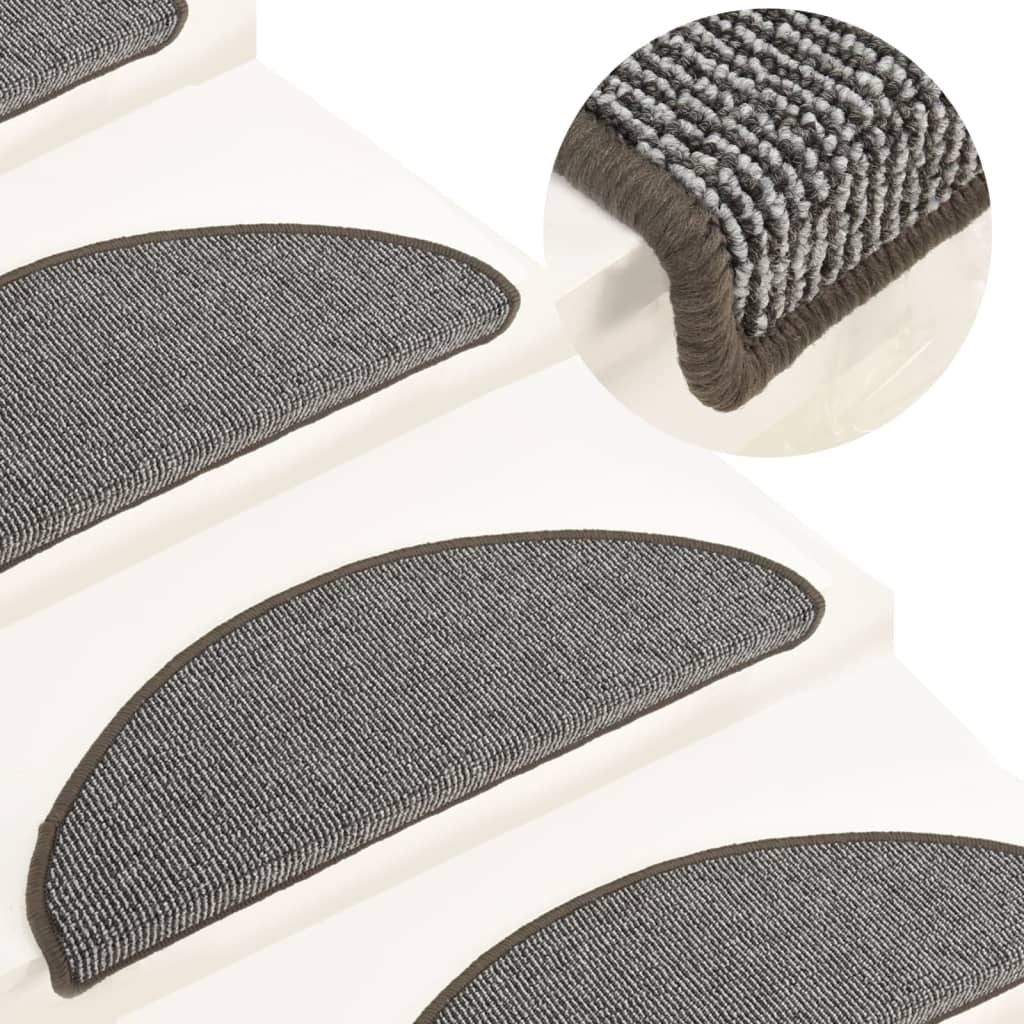 vidaXL Covorașe pentru scări, 15 buc., 65x21x4 cm, gri, semirotunde, mari vidaXL Covorașe pentru scări, 15 buc., 65x21x4 cm, gri, semirotunde, mari