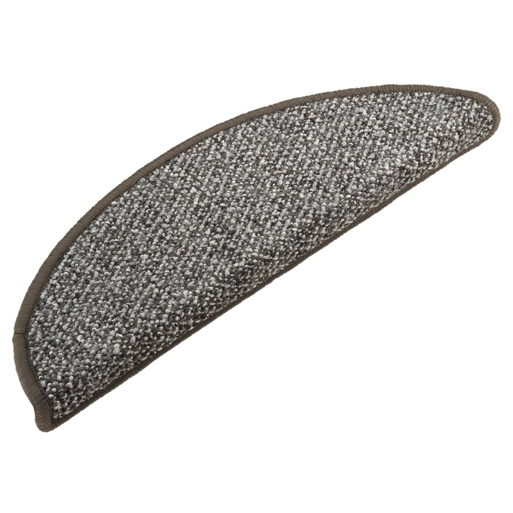 vidaXL Covorașe pentru trepte scară, 15 buc., antracit, 56x17x3 cm