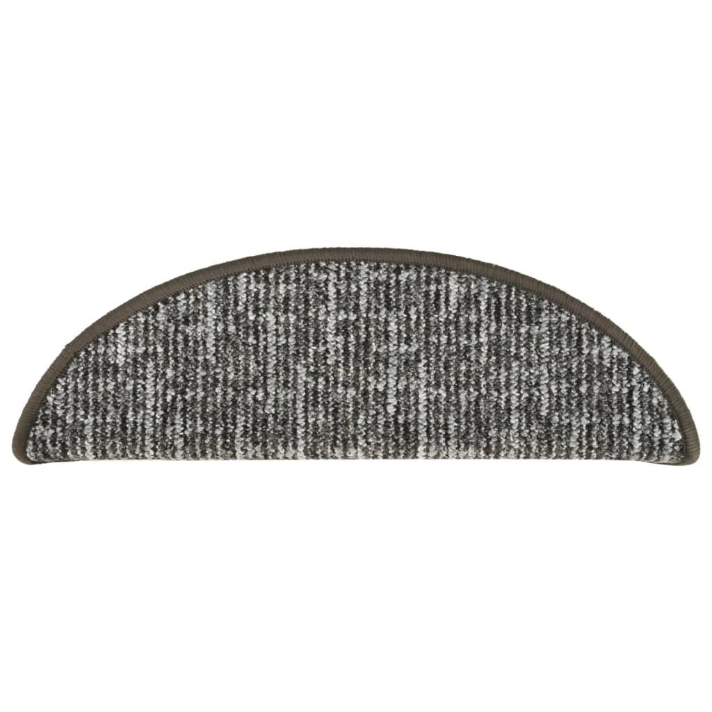 vidaXL Covorașe pentru trepte scară, 15 buc., antracit, 56x17x3 cm