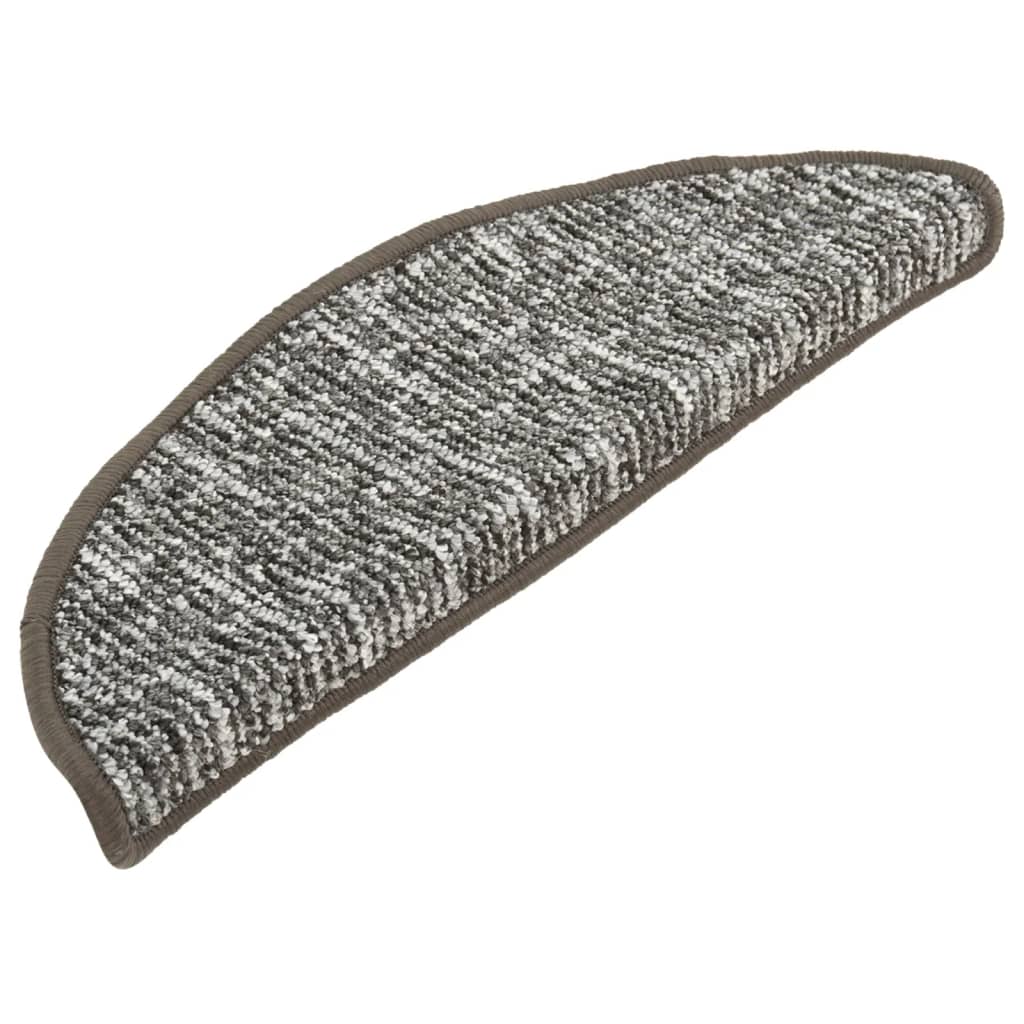 vidaXL Covorașe de trepte de scară, 15 buc., antracit, 65x21x4 cm