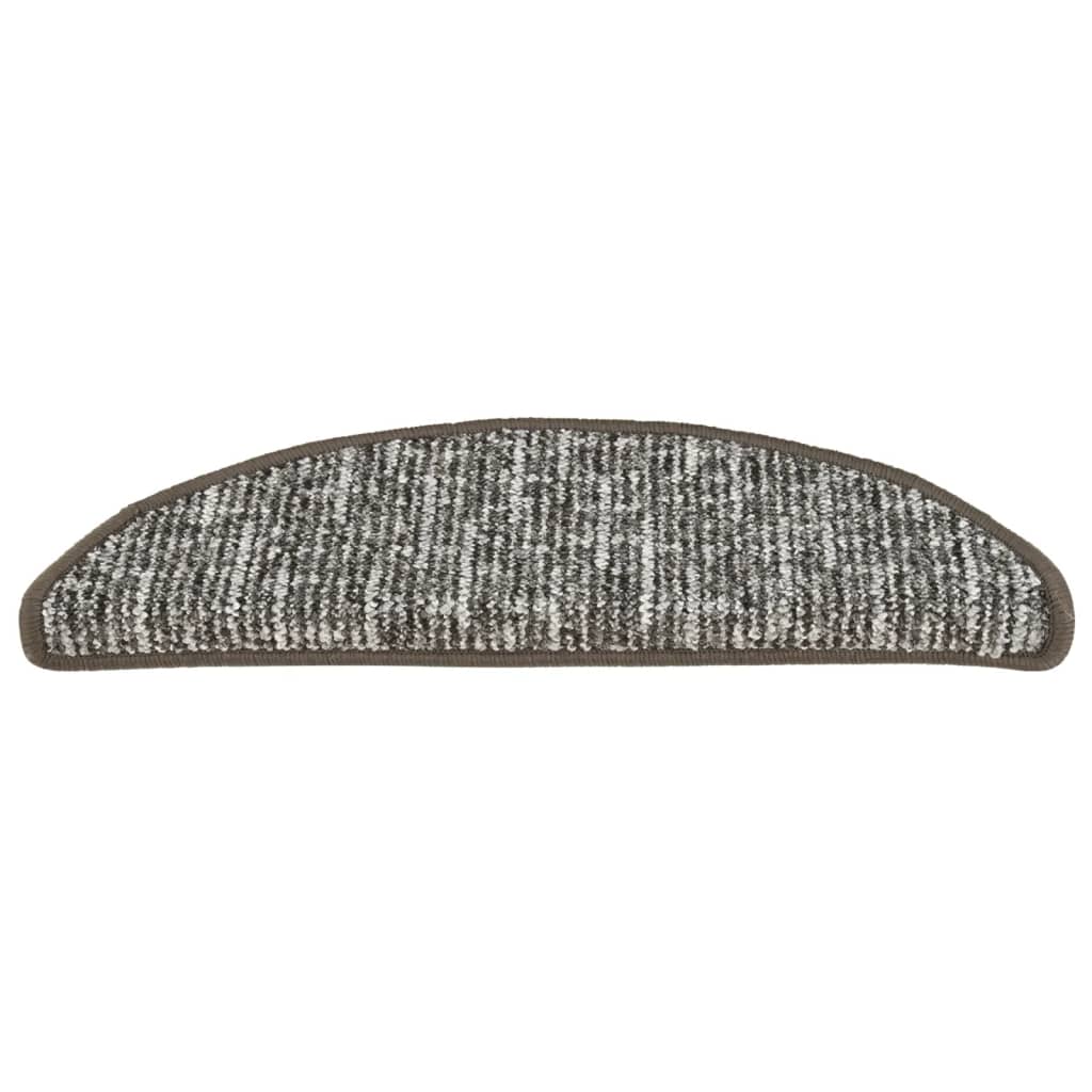 vidaXL Covorașe de trepte de scară, 15 buc., antracit, 65x21x4 cm