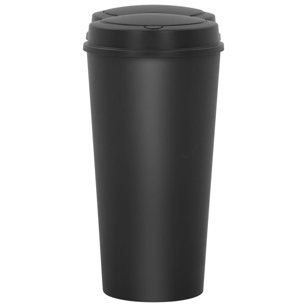 vidaXL Coș de gunoi dublu, negru, 50 L vidaXL Coș de gunoi dublu, negru, 50 L