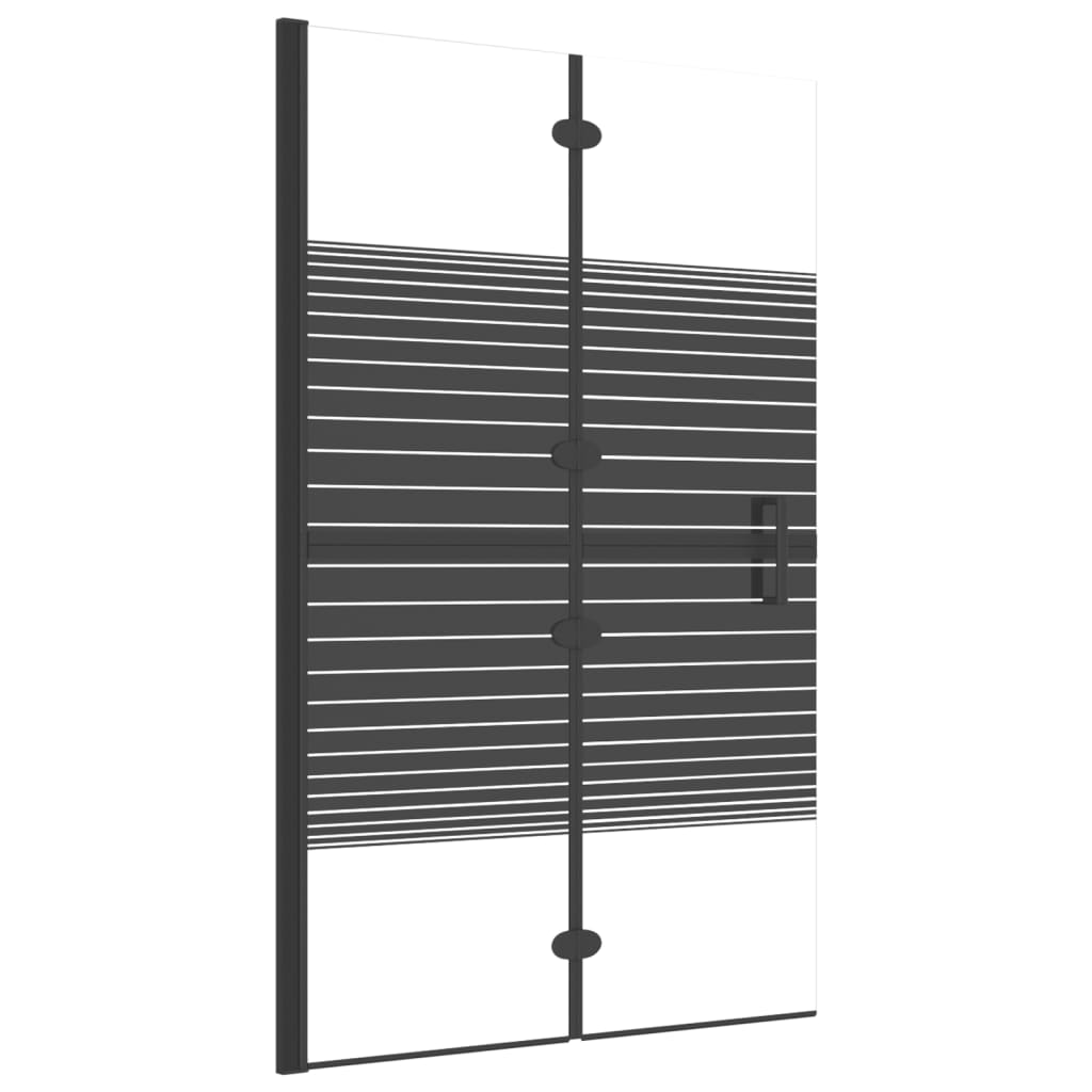vidaXL Cabină de duș pliabilă, negru, 80x140 cm, ESG vidaXL Cabină de duș pliabilă, negru, 80x140 cm, ESG