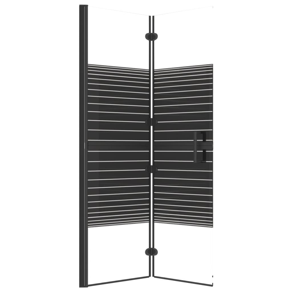vidaXL Cabină de duș pliabilă, negru, 100x140 cm, ESG vidaXL Cabină de duș pliabilă, negru, 100x140 cm, ESG
