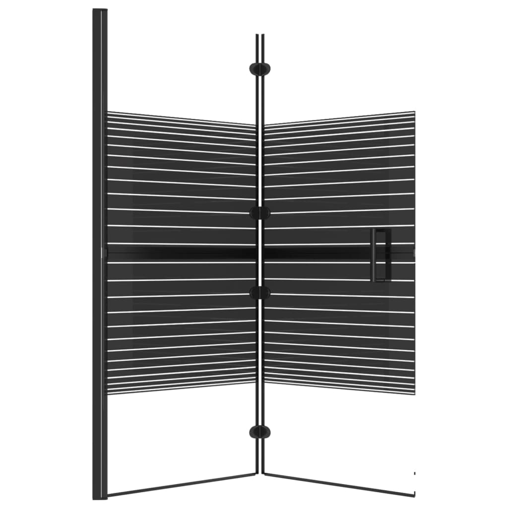 vidaXL Cabină de duș pliabilă, negru, 120x140 cm, ESG vidaXL Cabină de duș pliabilă, negru, 120x140 cm, ESG