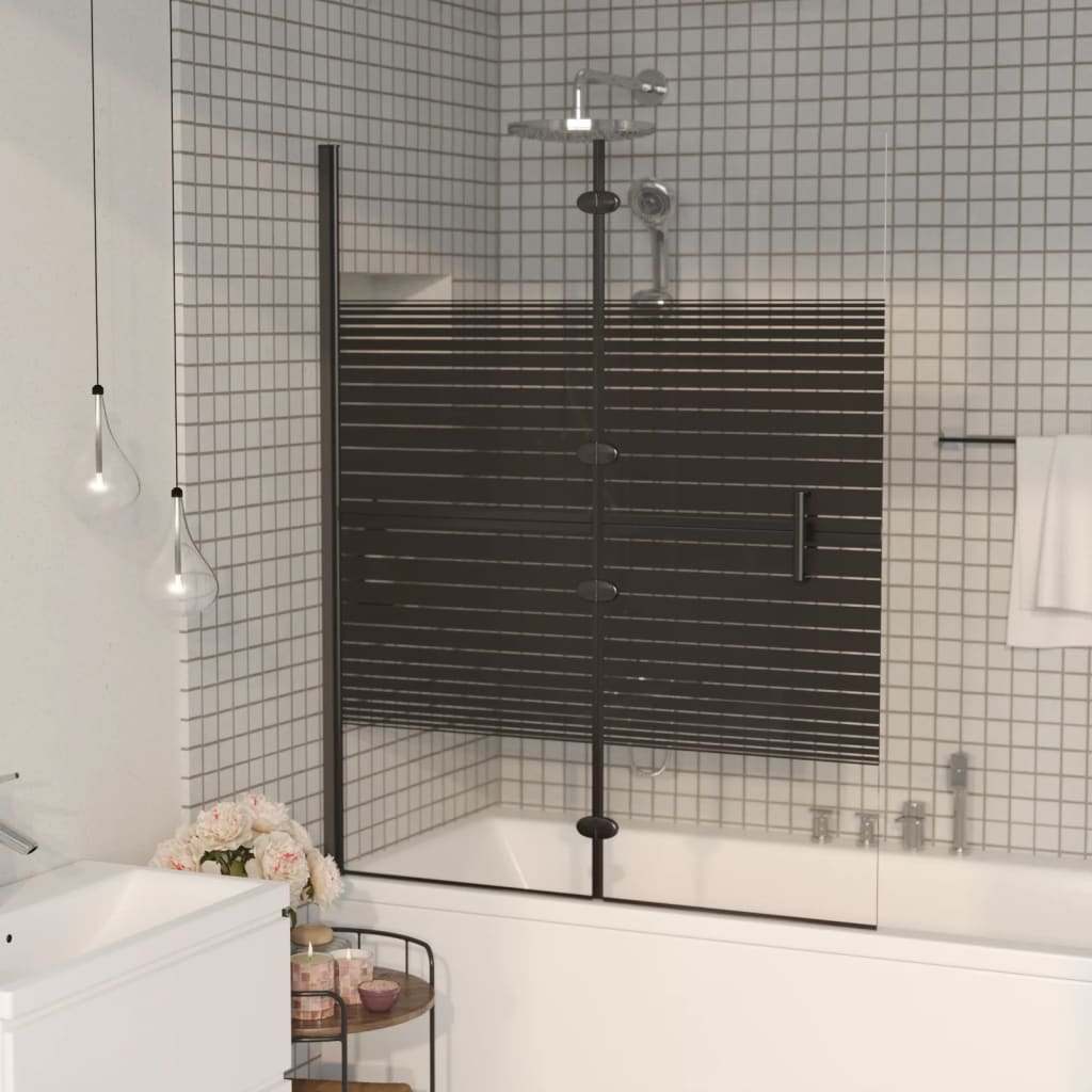vidaXL Cabină de duș pliabilă, negru, 120x140 cm, ESG vidaXL Cabină de duș pliabilă, negru, 120x140 cm, ESG