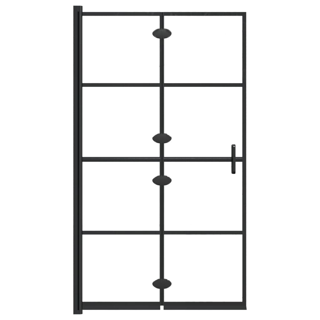 vidaXL Cabină de duș pliabilă, negru, 80x140 cm, ESG vidaXL Cabină de duș pliabilă, negru, 80x140 cm, ESG