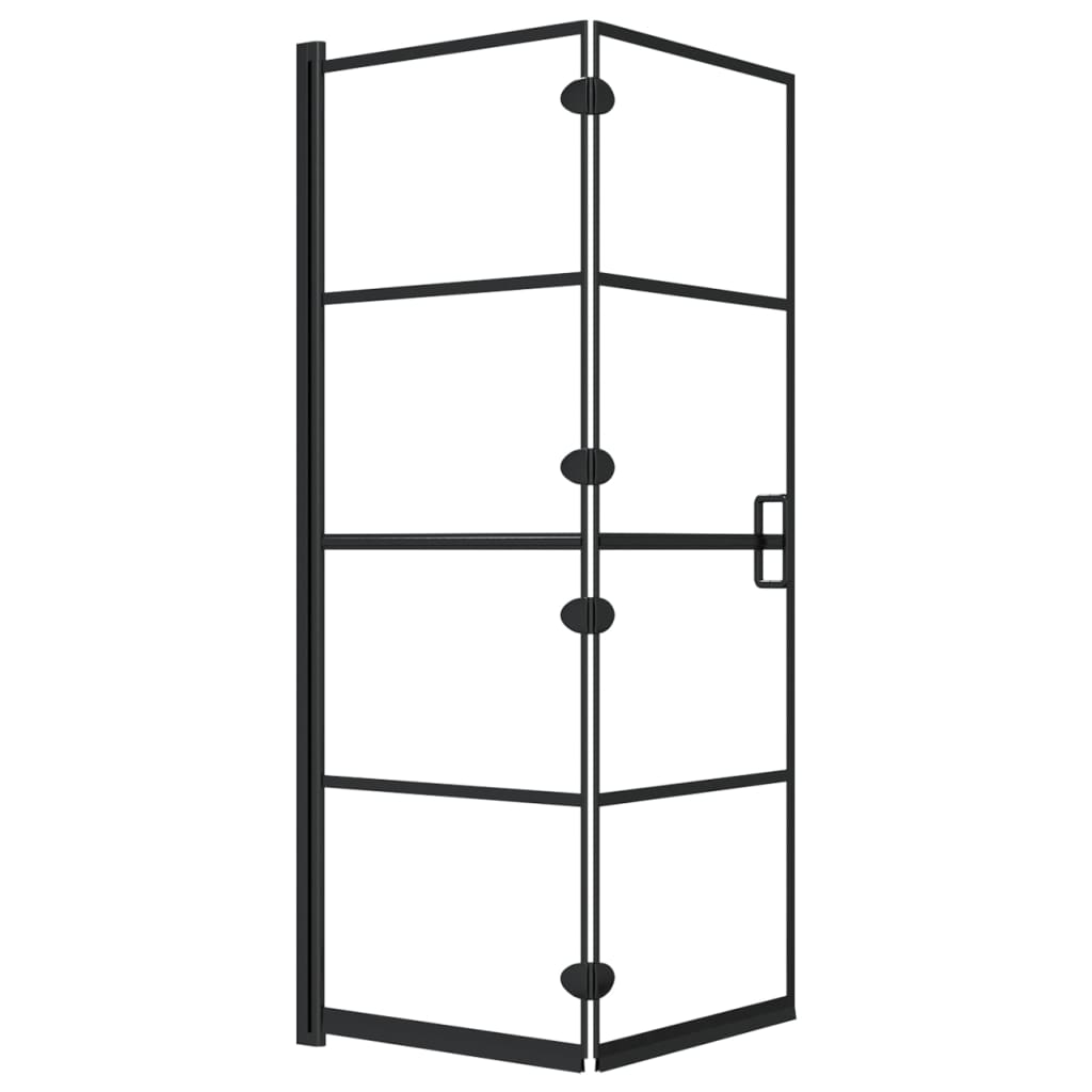vidaXL Cabină de duș pliabilă, negru, 100x140 cm, ESG vidaXL Cabină de duș pliabilă, negru, 100x140 cm, ESG