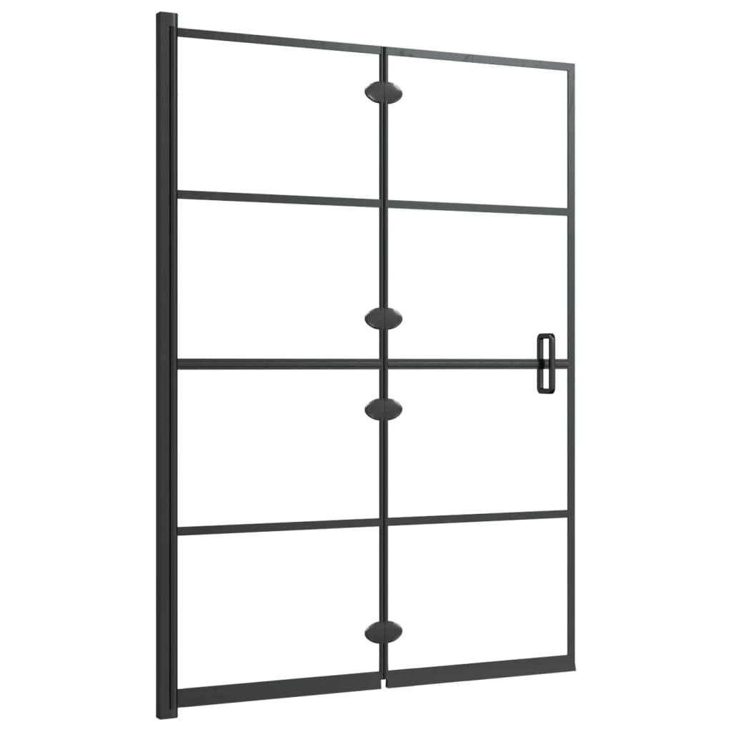 vidaXL Cabină de duș pliabilă, negru, 100x140 cm, ESG vidaXL Cabină de duș pliabilă, negru, 100x140 cm, ESG