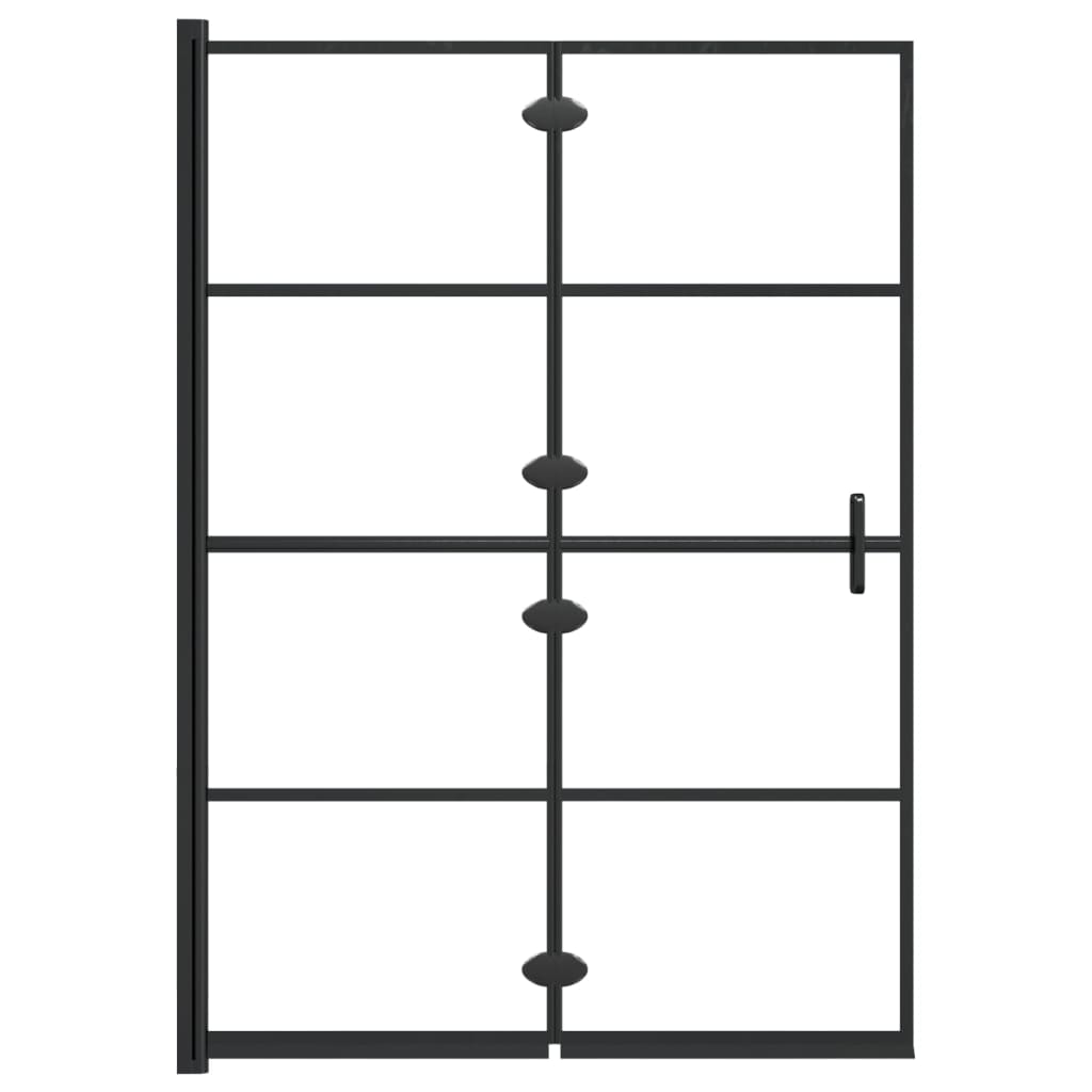 vidaXL Cabină de duș pliabilă, negru, 100x140 cm, ESG vidaXL Cabină de duș pliabilă, negru, 100x140 cm, ESG