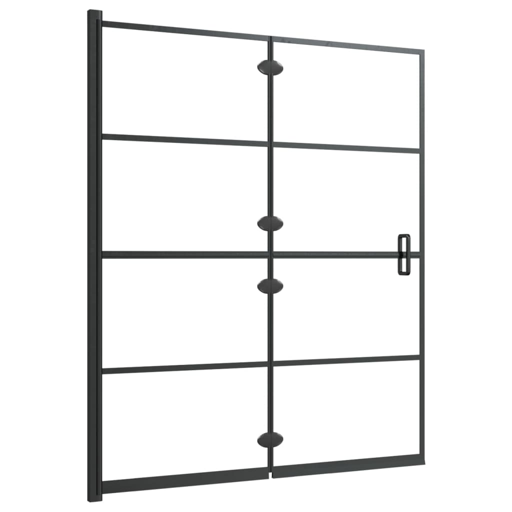 vidaXL Cabină de duș pliabilă, negru, 120x140 cm, ESG vidaXL Cabină de duș pliabilă, negru, 120x140 cm, ESG