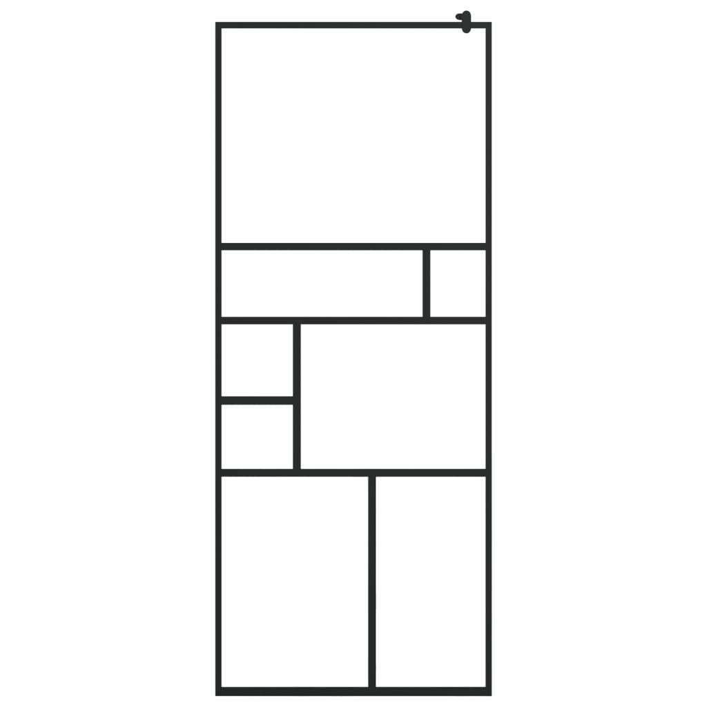 vidaXL Paravan de duș walk-in negru 80x195 cm sticlă ESG transparentă vidaXL Paravan de duș walk-in negru 80x195 cm sticlă ESG transparentă
