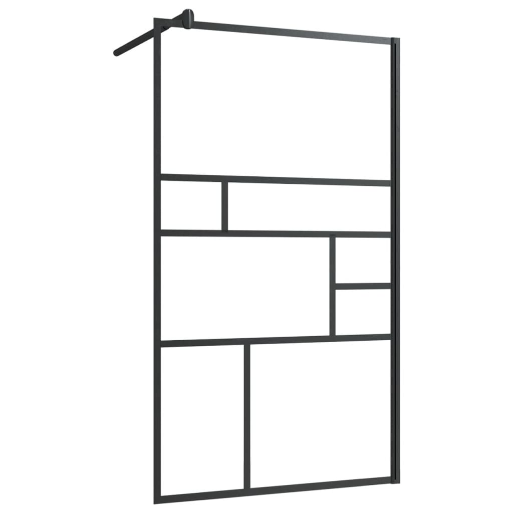 vidaXL Paravan de duș walk-in negru 90x195 cm sticlă ESG transparentă vidaXL Paravan de duș walk-in negru 90x195 cm sticlă ESG transparentă