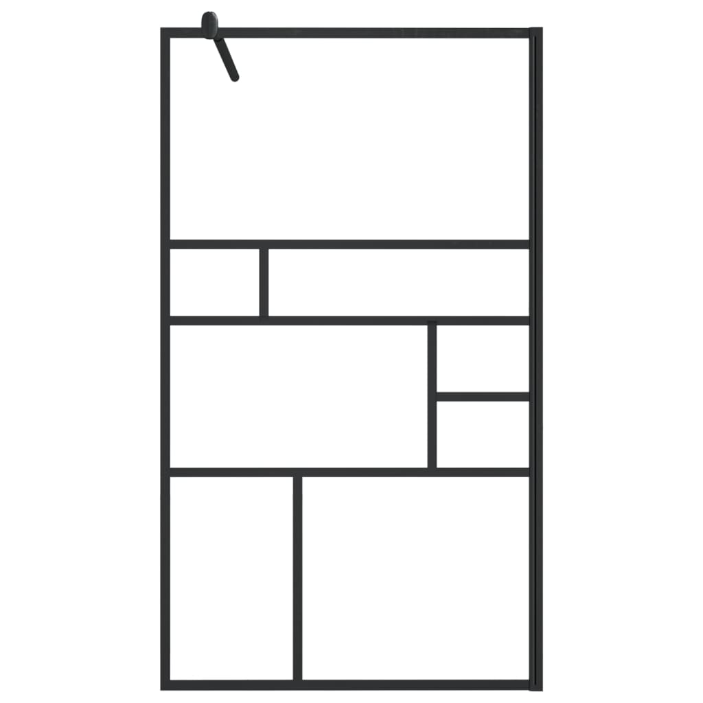 vidaXL Paravan de duș walk-in negru 90x195 cm sticlă ESG transparentă vidaXL Paravan de duș walk-in negru 90x195 cm sticlă ESG transparentă