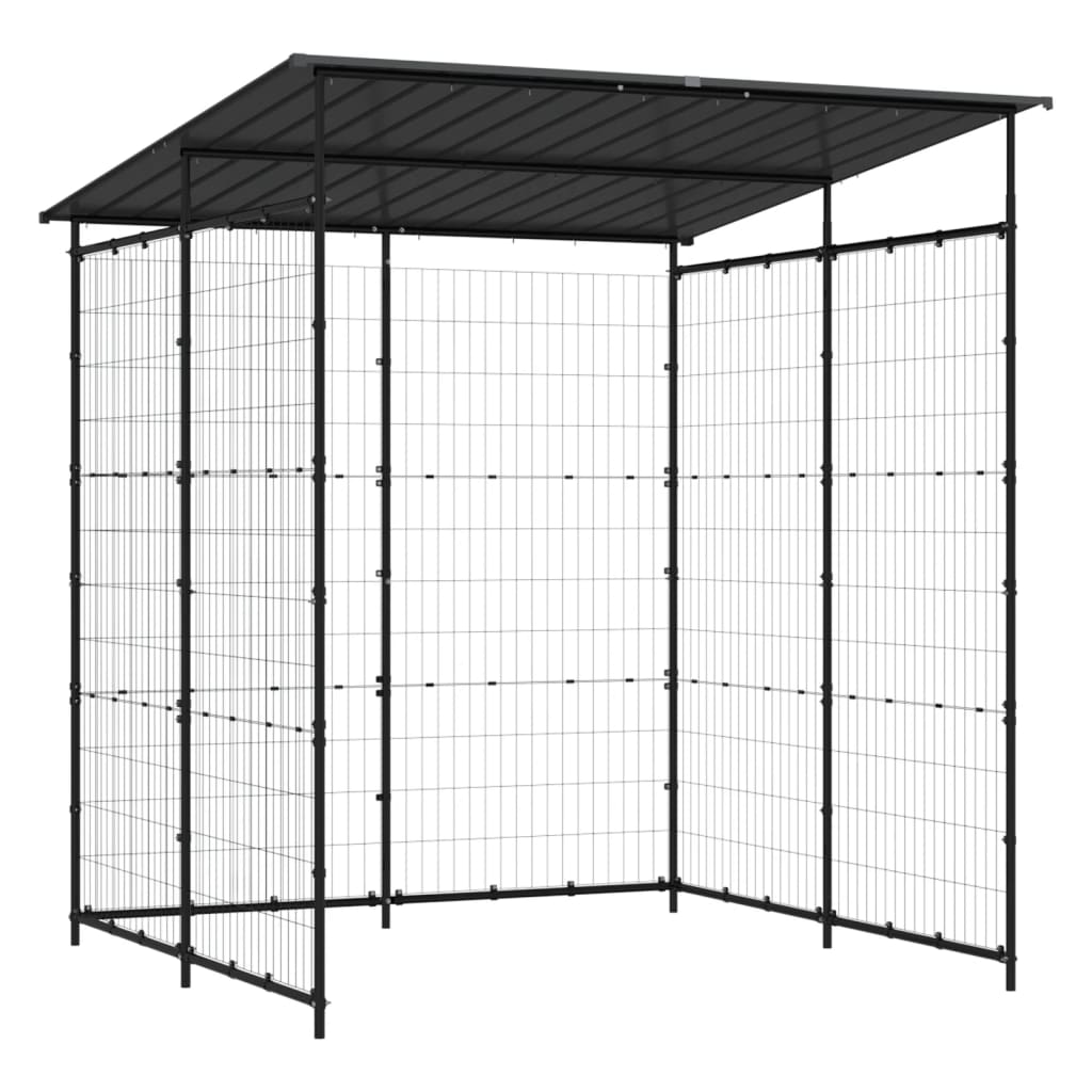 vidaXL Magazie pentru bicicletă, negru, 190x190x222 cm, oțel vidaXL Magazie pentru bicicletă, negru, 190x190x222 cm, oțel