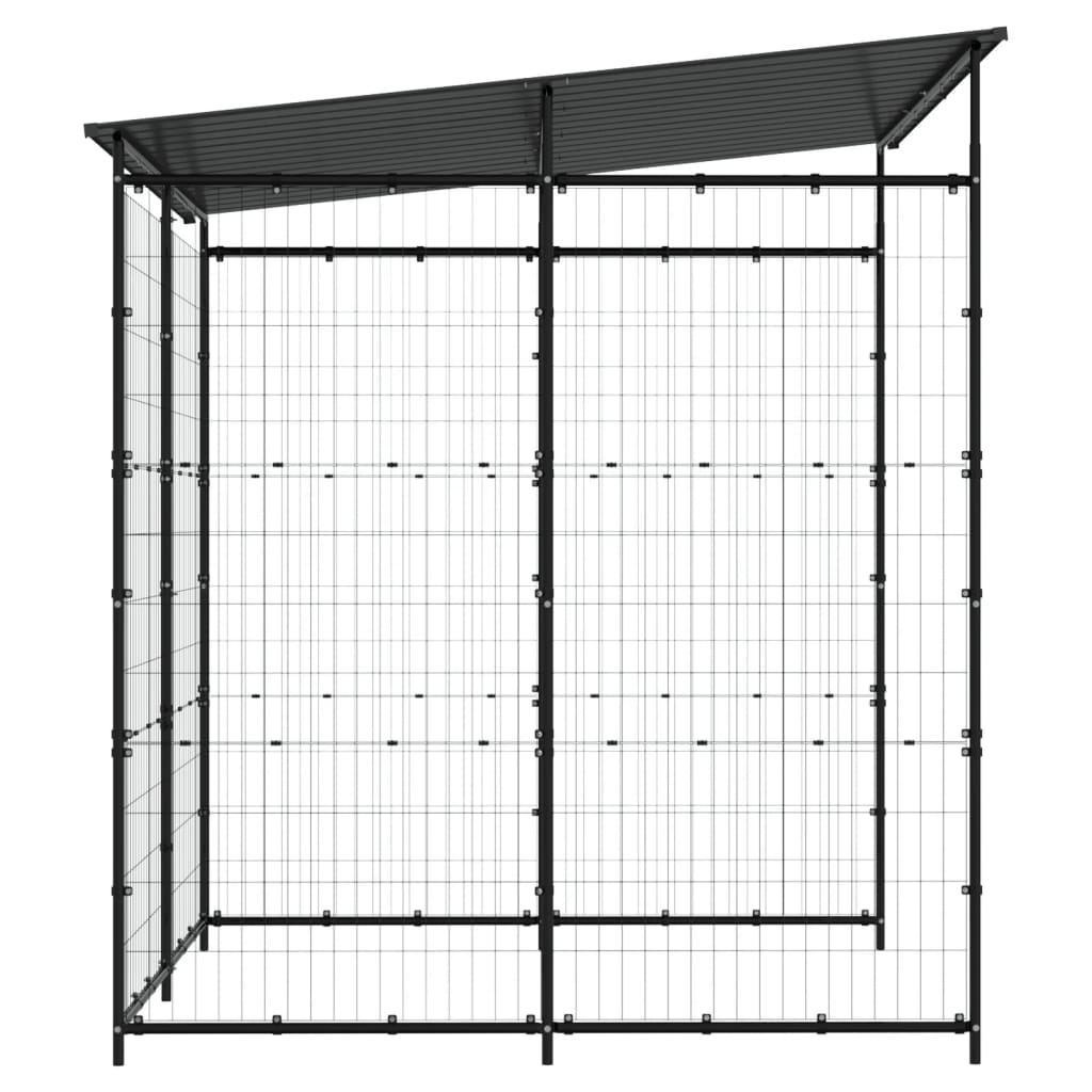 vidaXL Magazie pentru bicicletă, negru, 190x190x222 cm, oțel vidaXL Magazie pentru bicicletă, negru, 190x190x222 cm, oțel