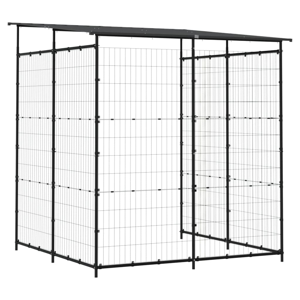 vidaXL Magazie pentru bicicletă, negru, 190x190x222 cm, oțel vidaXL Magazie pentru bicicletă, negru, 190x190x222 cm, oțel