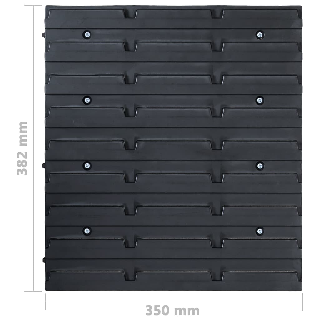 vidaXL Set cutii depozitare, 48 piese, panouri perete, albastru&negru vidaXL Set cutii depozitare, 48 piese, panouri perete, albastru&negru