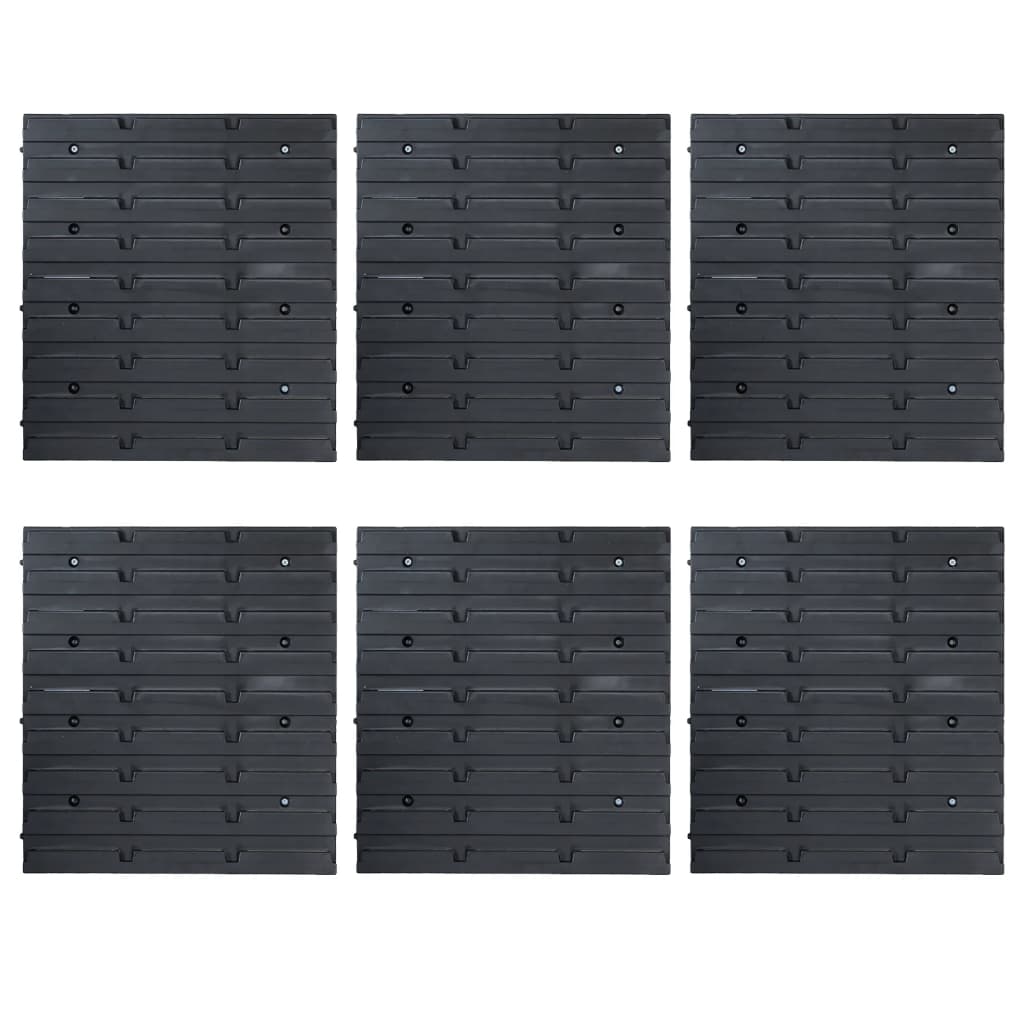 vidaXL Set cutii depozitare 96 piese cu panouri de perete, roșu&negru vidaXL Set cutii depozitare 96 piese cu panouri de perete, roșu&negru