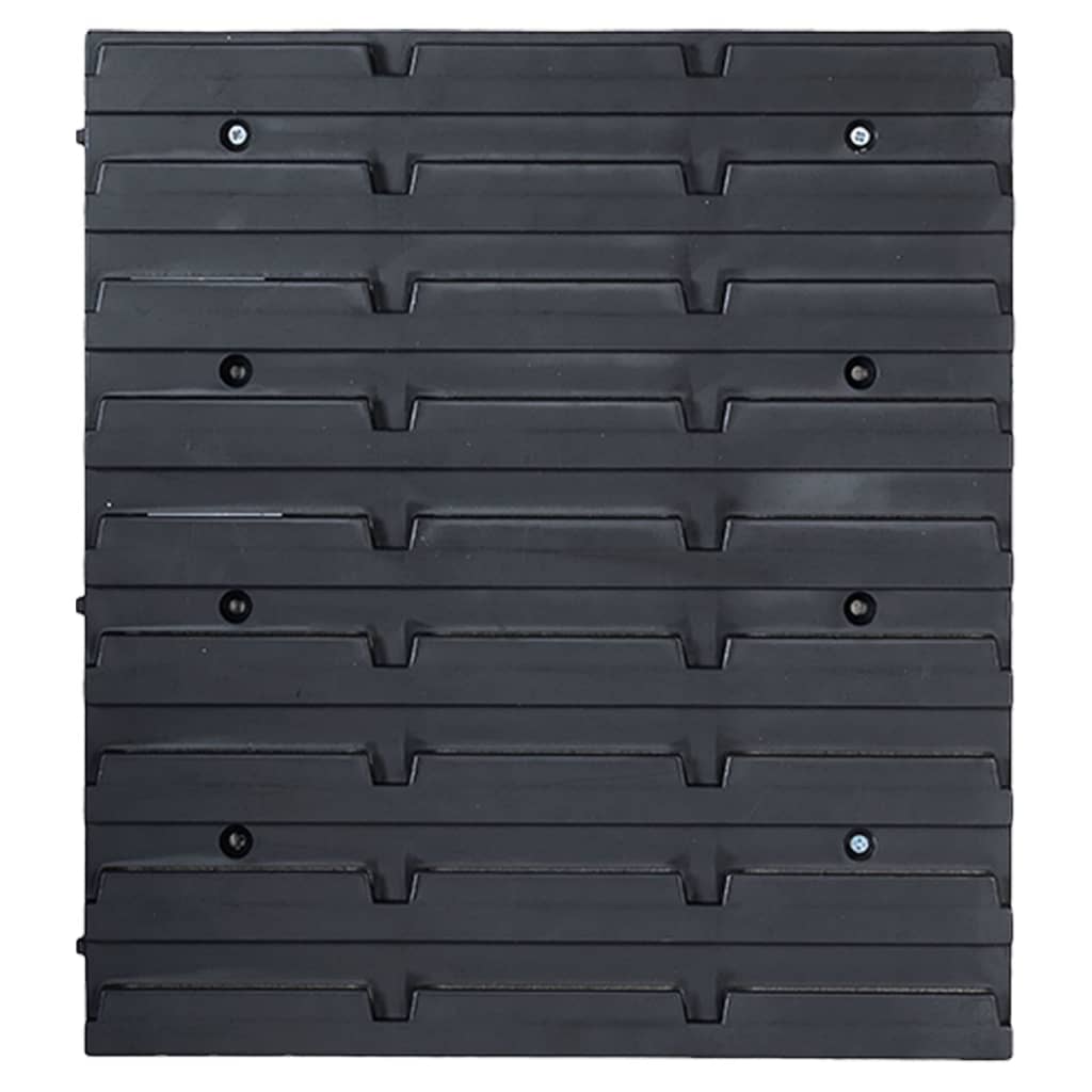 vidaXL Set cutii depozitare 39 piese cu panouri de perete, roșu&negru vidaXL Set cutii depozitare 39 piese cu panouri de perete, roșu&negru