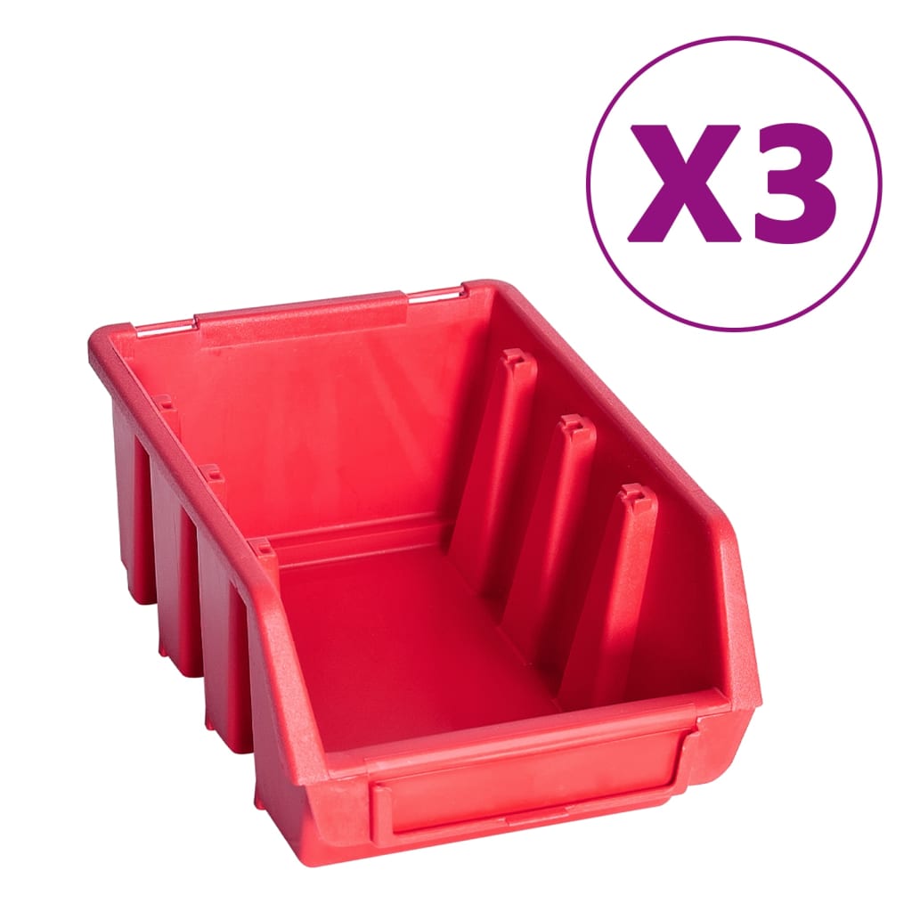 vidaXL Set cutii depozitare 34 piese cu panouri de perete, roșu&negru vidaXL Set cutii depozitare 34 piese cu panouri de perete, roșu&negru