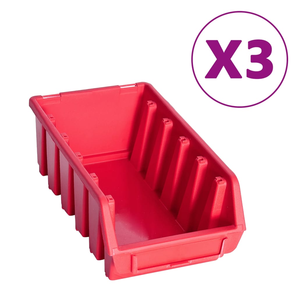 vidaXL Set cutii depozitare 34 piese cu panouri de perete, roșu&negru vidaXL Set cutii depozitare 34 piese cu panouri de perete, roșu&negru