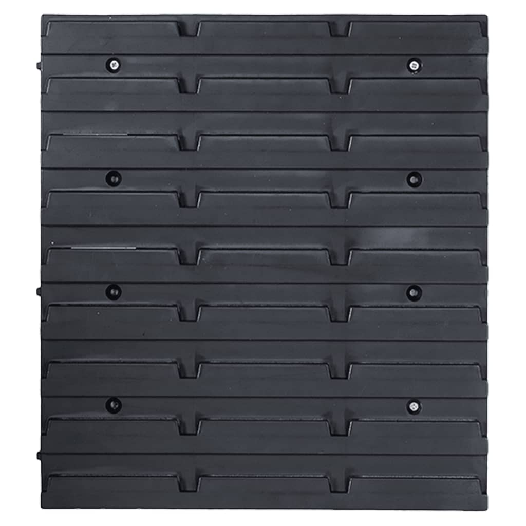 vidaXL Set cutii depozitare 103 piese cu panouri de perete, roșu&negru