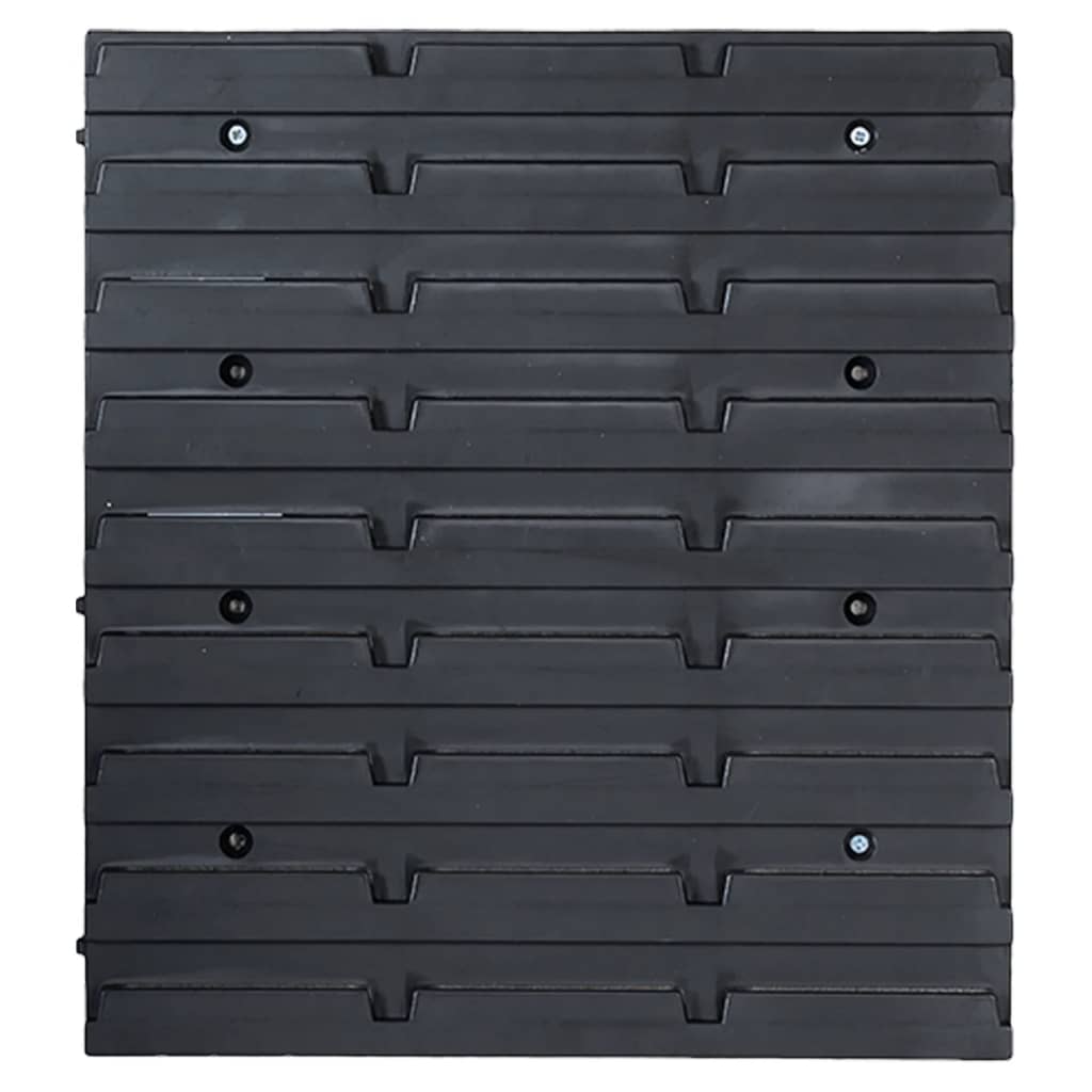 vidaXL Set cutii depozitare 141 piese cu panouri de perete, roșu&negru vidaXL Set cutii depozitare 141 piese cu panouri de perete, roșu&negru