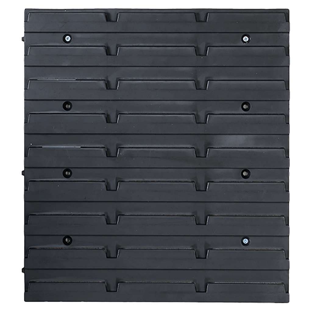 vidaXL Set cutii depozitare 136 piese cu panouri de perete, roșu&negru vidaXL Set cutii depozitare 136 piese cu panouri de perete, roșu&negru