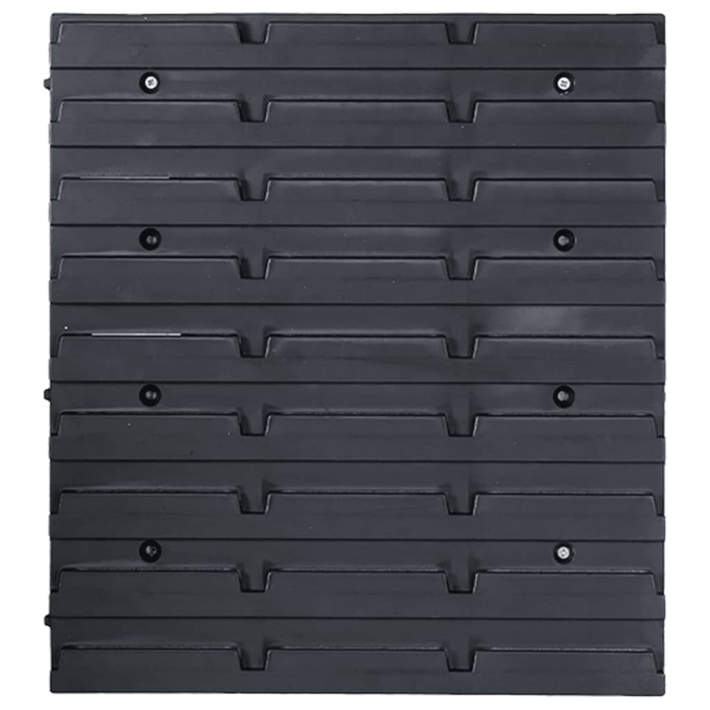 vidaXL Set cutii depozitare, 96 piese, panouri perete, albastru&negru vidaXL Set cutii depozitare, 96 piese, panouri perete, albastru&negru