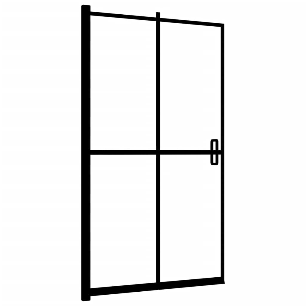 vidaXL Cabină de duș pliabilă, negru, 120x140 cm, ESG vidaXL Cabină de duș pliabilă, negru, 120x140 cm, ESG