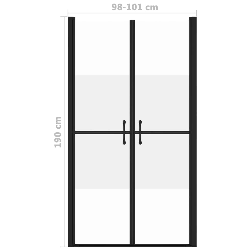 vidaXL Ușă cabină de duș, jumătate mată, (98-101)x190 cm, ESG vidaXL Ușă cabină de duș, jumătate mată, (98-101)x190 cm, ESG